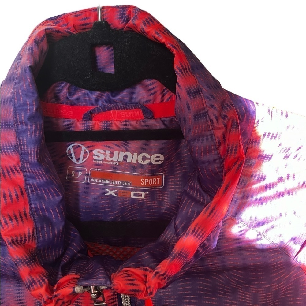 Sunice Wind Jacket Peach Purple Sport Wind Jacket Gathered Side Panels Zip S NWT - Picture 7 of 10